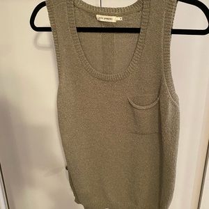 COPY - Vici tank with buttons down back. Sea gree…